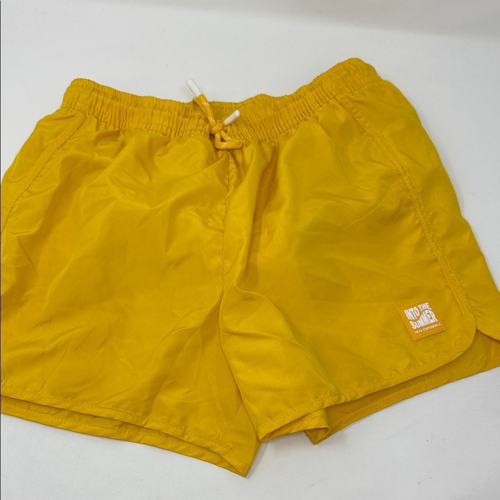 Zara Kid’s Yellow Swim Shorts with drawstring size 11-12